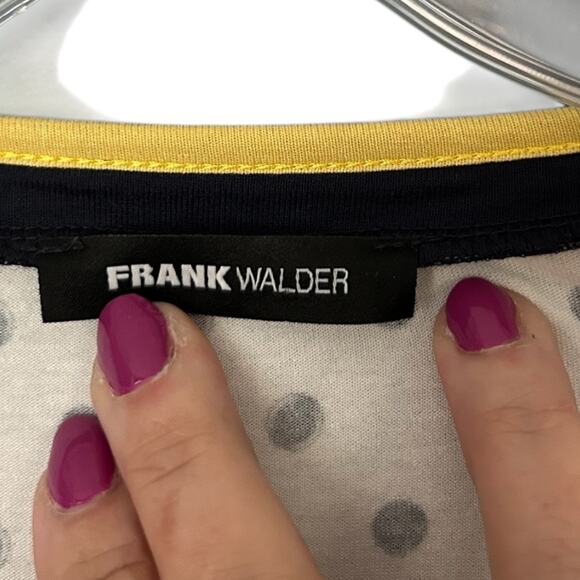 Frank Walder Floral Polka Dot Jersey Knit Top Women's Size 20 Mixed Print - Picture 3 of 5